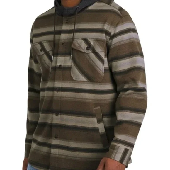 2 Quiksilver Men's Hooded Shirt Jacket - Picture 4 of 14